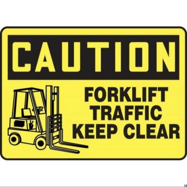 Accuform OSHA CAUTION SAFETY SIGN FORKLIFT MVHR657XT MVHR657XT - main